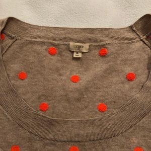 J. Crew scoop neck polka dot sweater
